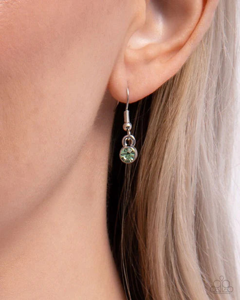 Dragonfly Defiance Green & Silver Necklace GIMME THE GLITZ 2025 Paparazzi N3083