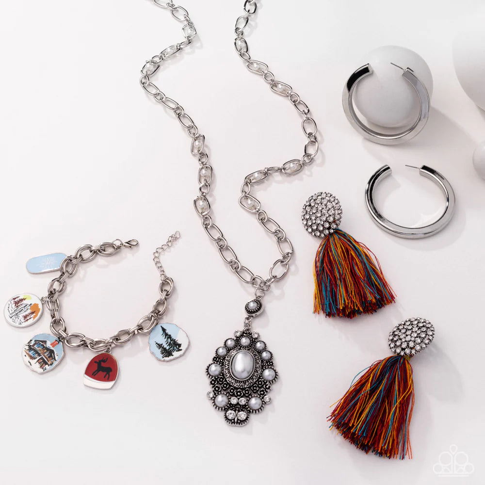 Lodge Look - Multi Winter Cabin Inspired Scenery Charm Bracelet Meet Your Match Fall 2025 Paparazzi B2335
