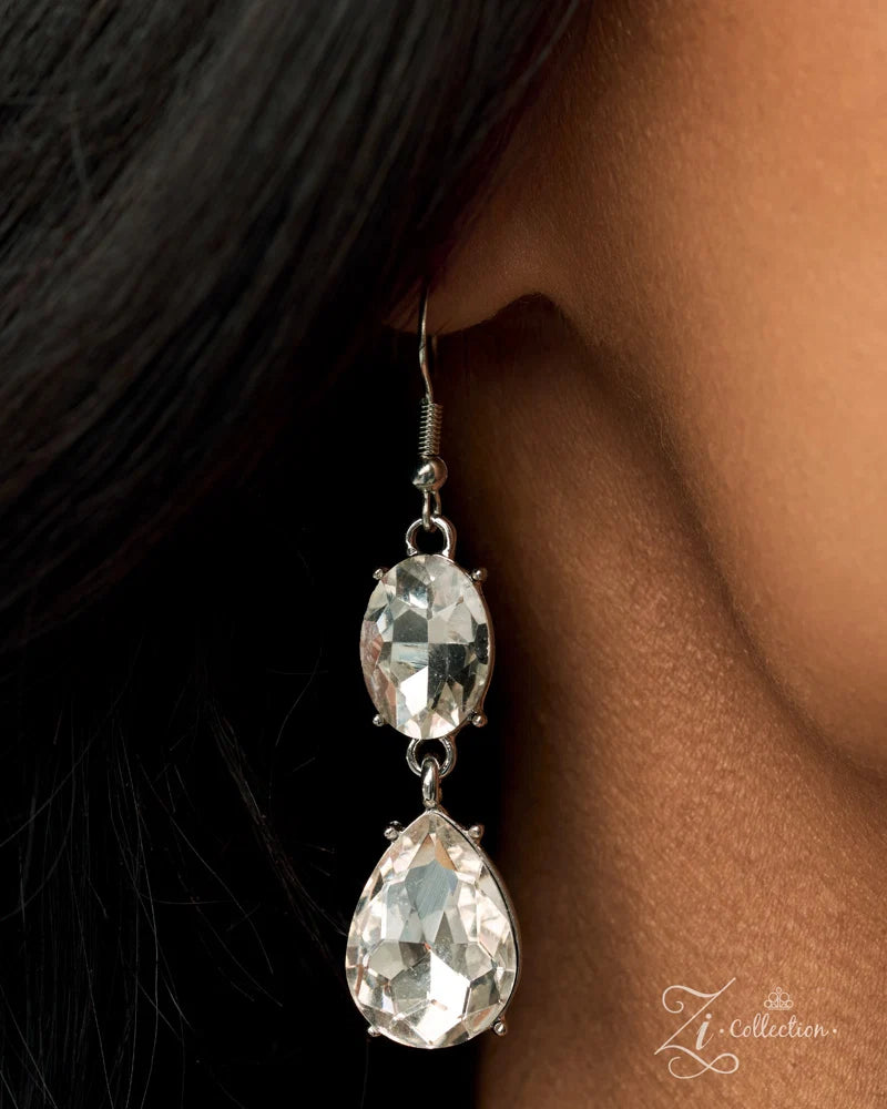 Paparazzi Luminary - White Gem Butterfly Silver Necklace 2026 Zi Collection