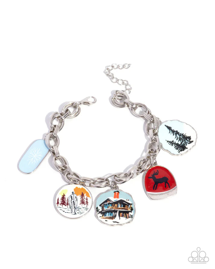 Lodge Look - Multi Winter Cabin Inspired Scenery Charm Bracelet Meet Your Match Fall 2025 Paparazzi B2335