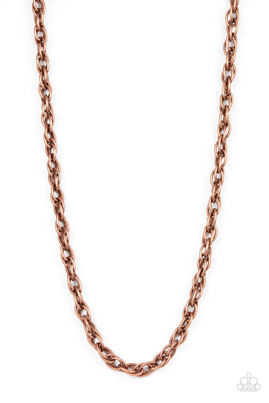Paparazzi Trademark Trend - Copper Urban Chain Necklace N1357