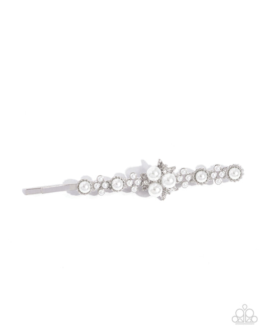 Polished Opulence - White Pearl Bobby Pin Style Hair Clip Paparazzi H0170