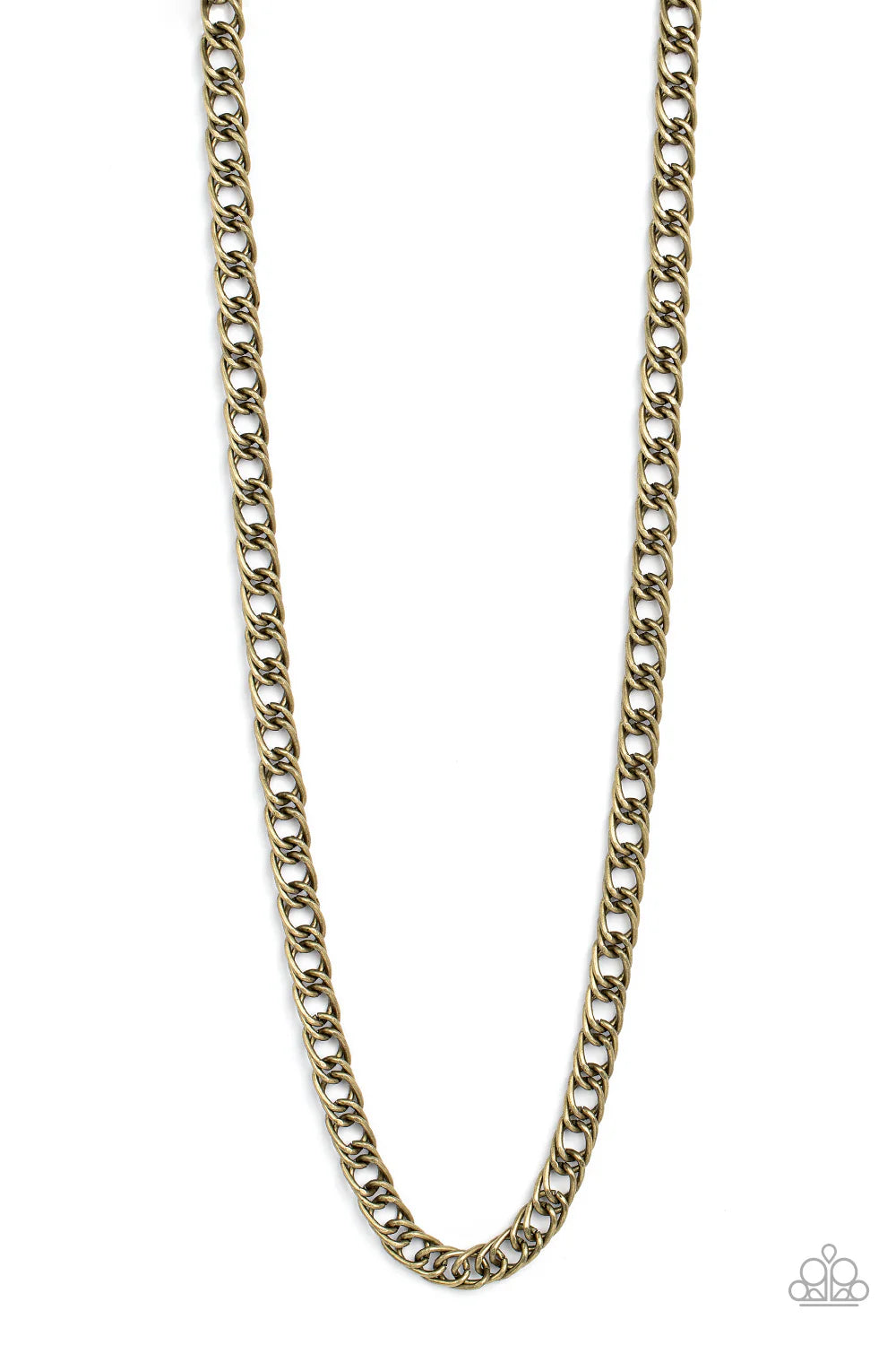 Paparazzi Pro League - Brass Rustic Oversized Link Urban Chain Necklace N1676