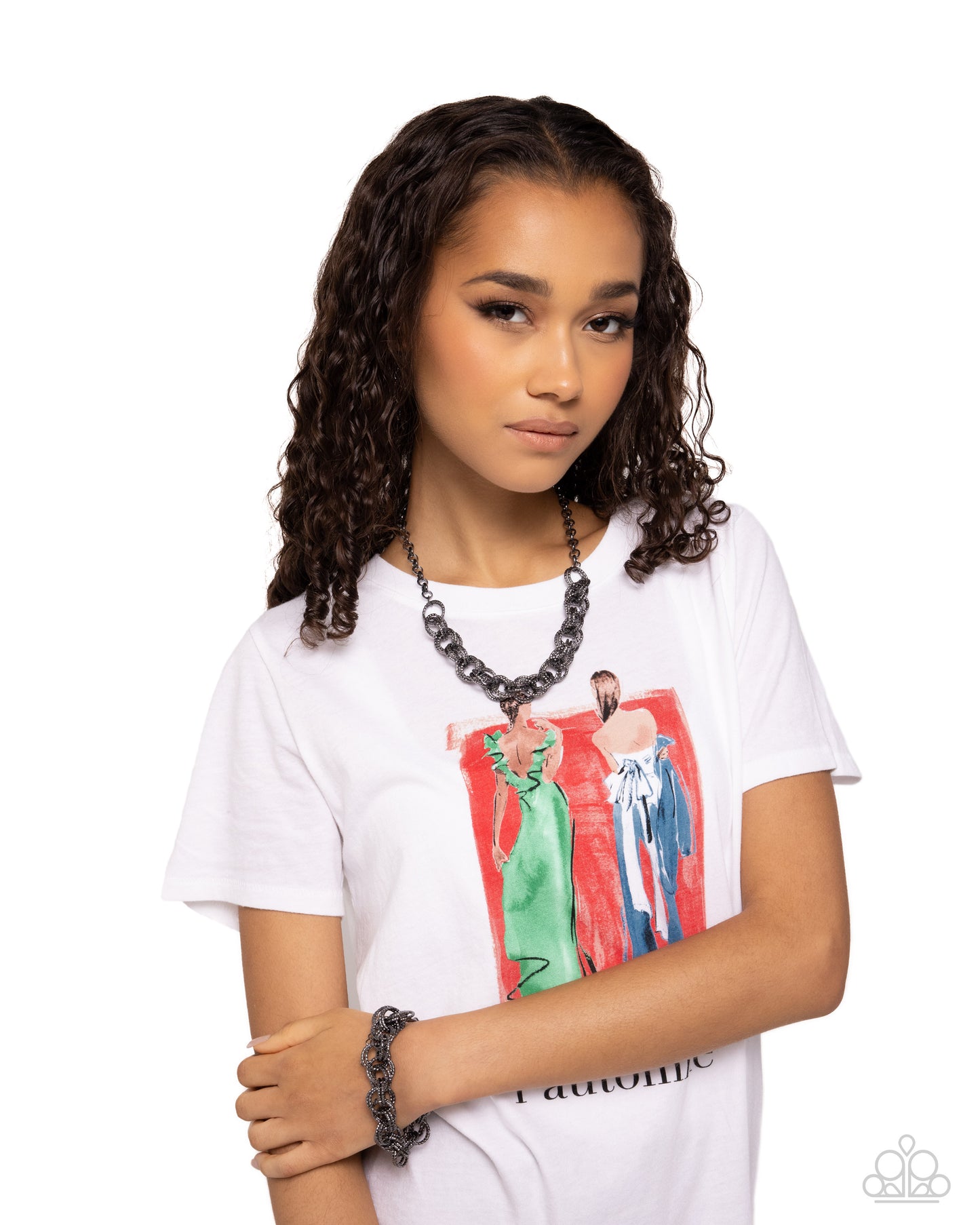 Urban Acoustics - Black Gunmetal Chain Necklace Paparazzi N2370