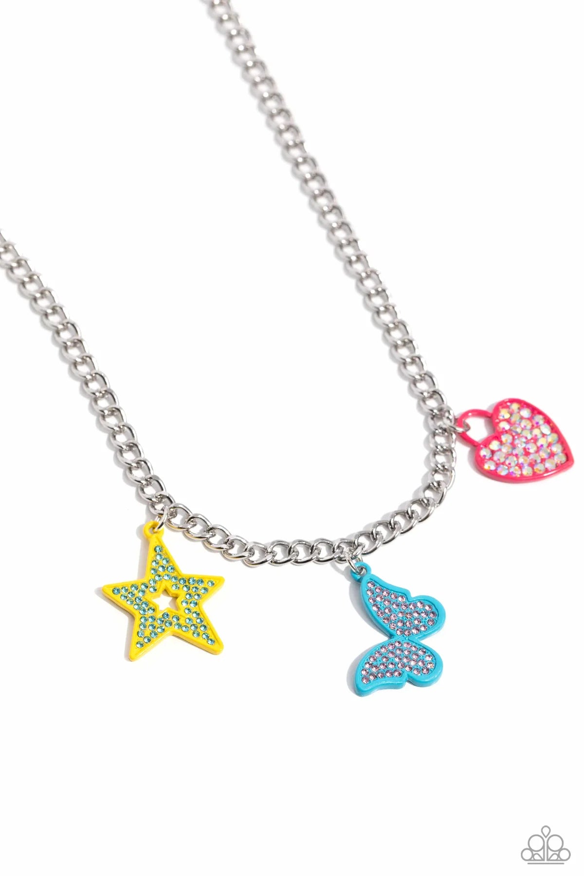 Sensational Shapes - Multi Colored Butterfly, Star & Heart Life of the Party Feburary 2024 Paparazzi N2034