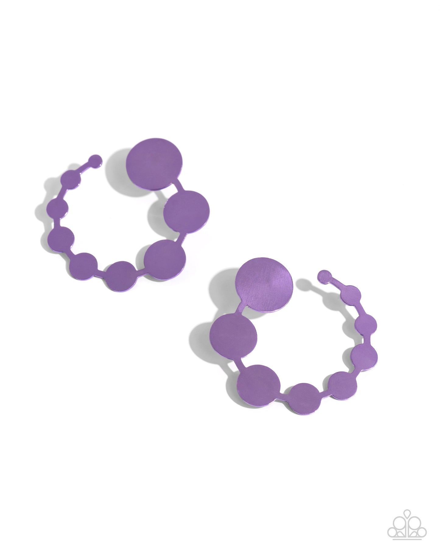 Have It Both PHASE - Purple Electric Hoop 2 1/4 Inch Earring Paparazzi E2112