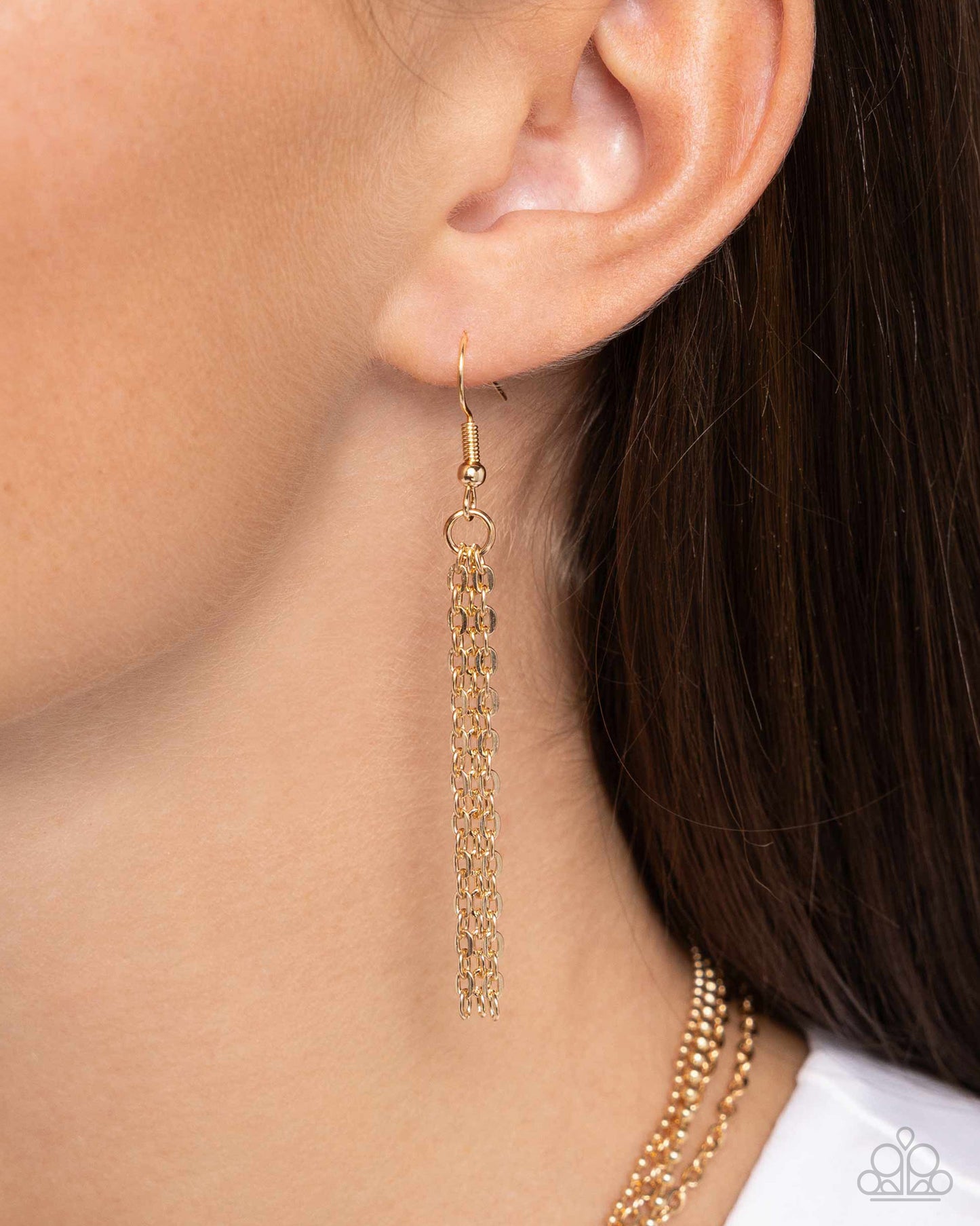 Paparazzi Industrial Independence - Gold Dainty & Ball Mismatched Chain Choker Necklace N3989