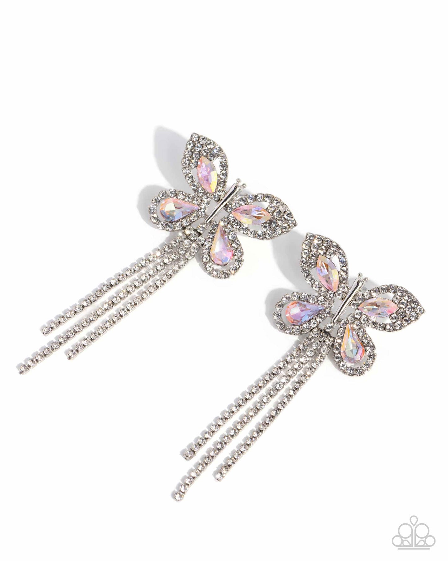 Next SOAR - Pink UV Gem Butterfly Earring Life Of The Party August 2024 Paparazzi E2144