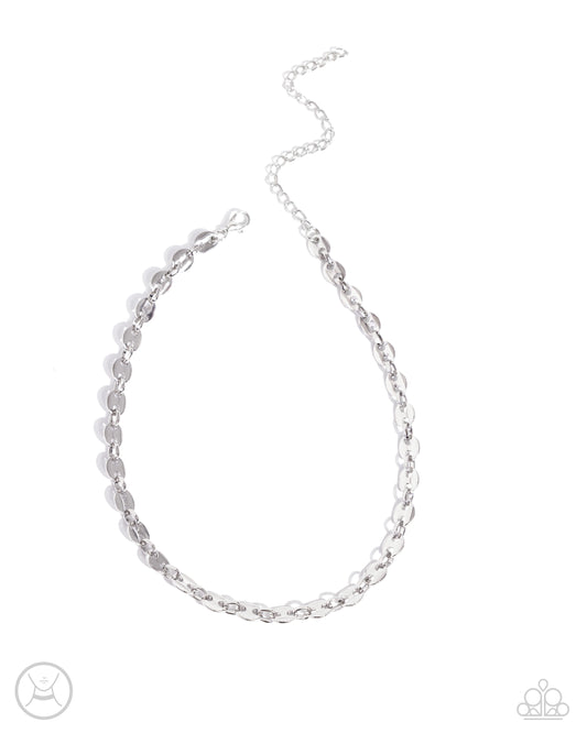 Abstract Advocate - Silver Chain Choker Necklace Paparazzi