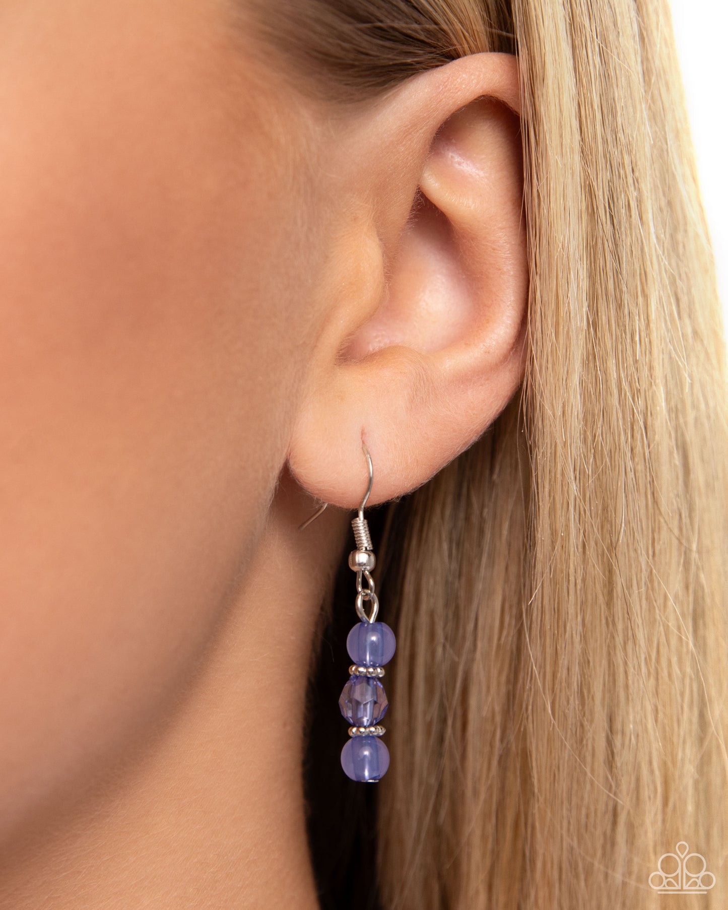 Refined Rush - Blue Marlin & Silver Bead Fringe Necklace Paparazzi N2619