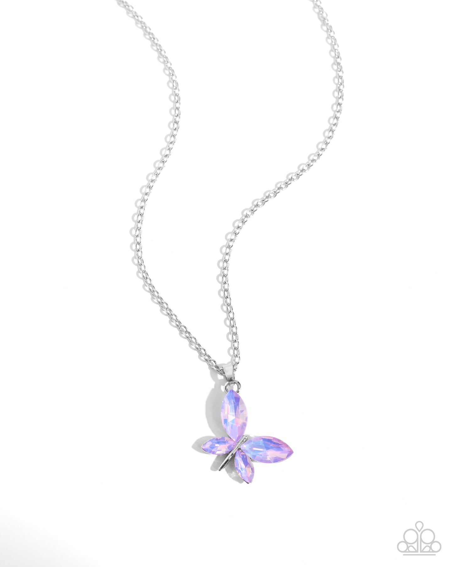 Aerial Aria - Purple Opalescent Gem Butterfly Necklace Paparazzi N3050