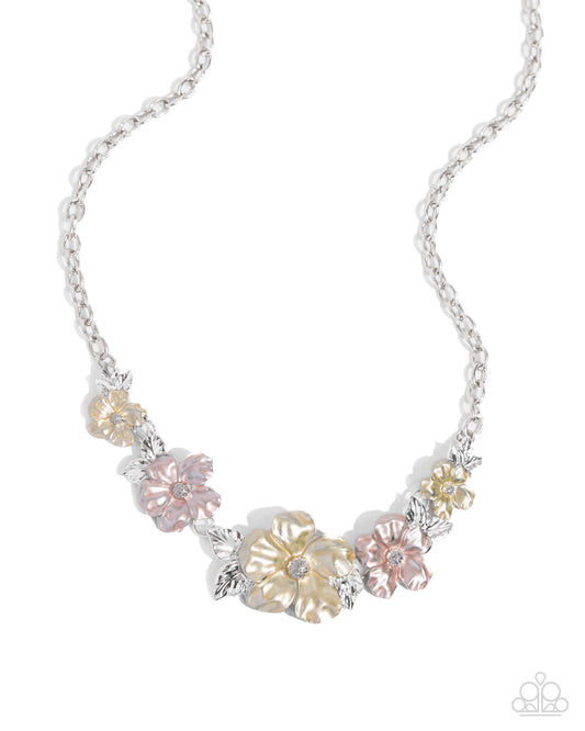 Bouquet Brilliance - Yellow Baby Desert & Lemon Drop Flower Necklace Paparazzi N2745