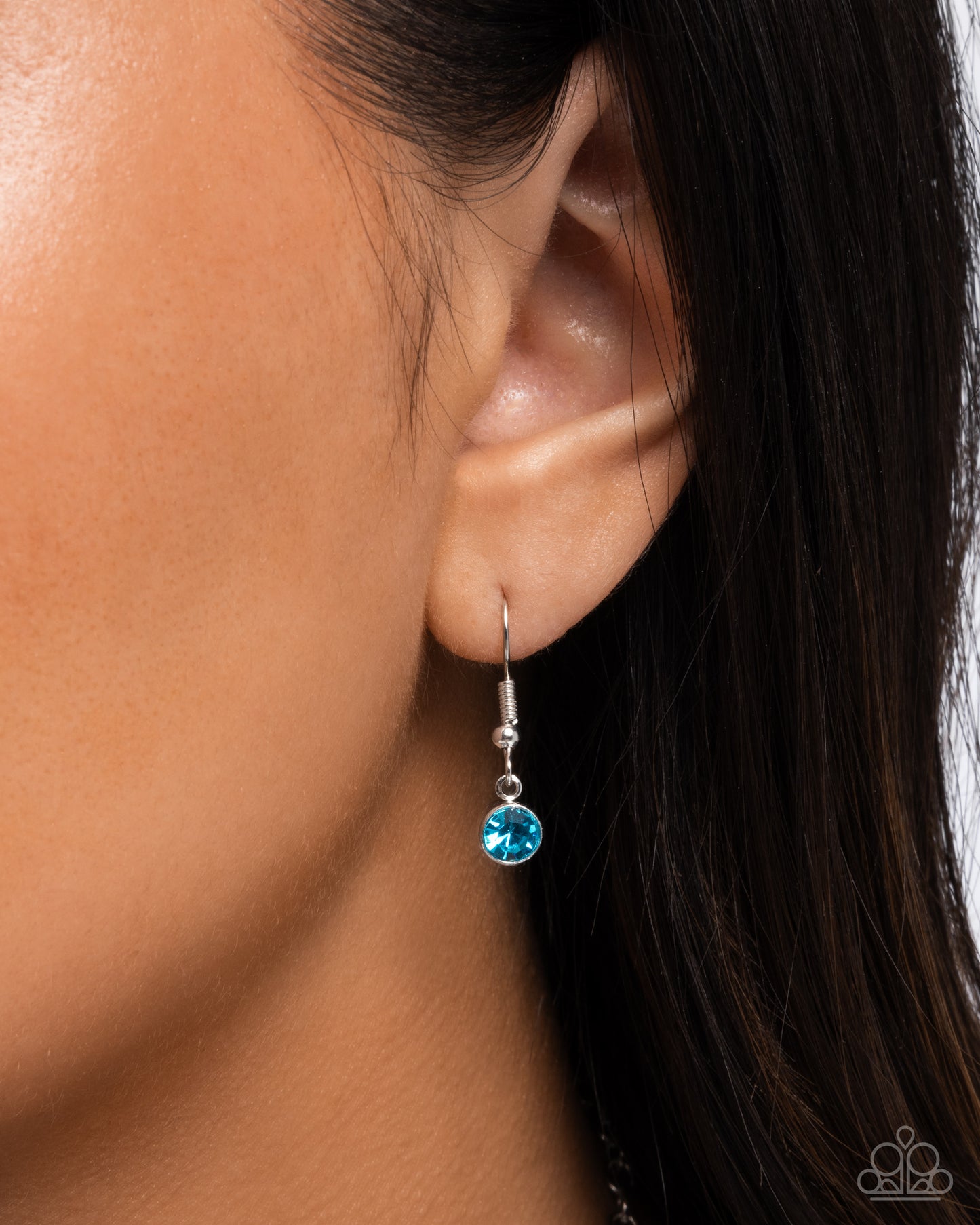 Paparazzi Broaching Beauty - Blue Aquamarine Iridescent Silver Arrow, Seashell, Flower Charm Style Necklace