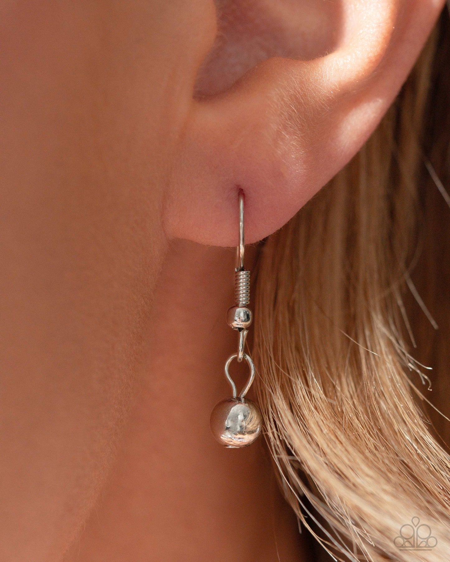 Fabricated Finesse - Black Scalloped Ribbon & Vintage Silver Heart Pendant Necklace Paparazzi N3300