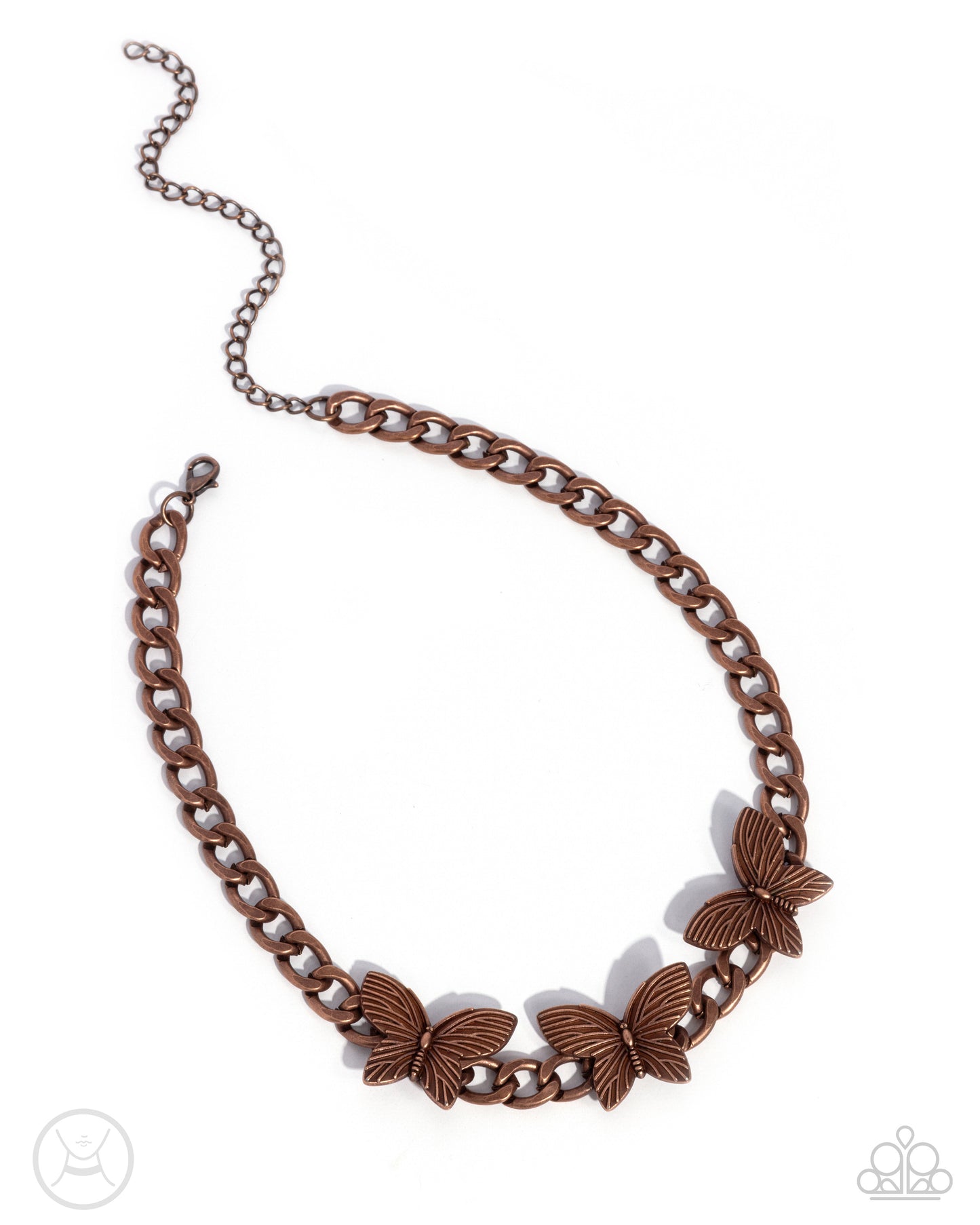 Aerial Ambition - Copper Butterfly Choker Necklace Paparazzi N2859