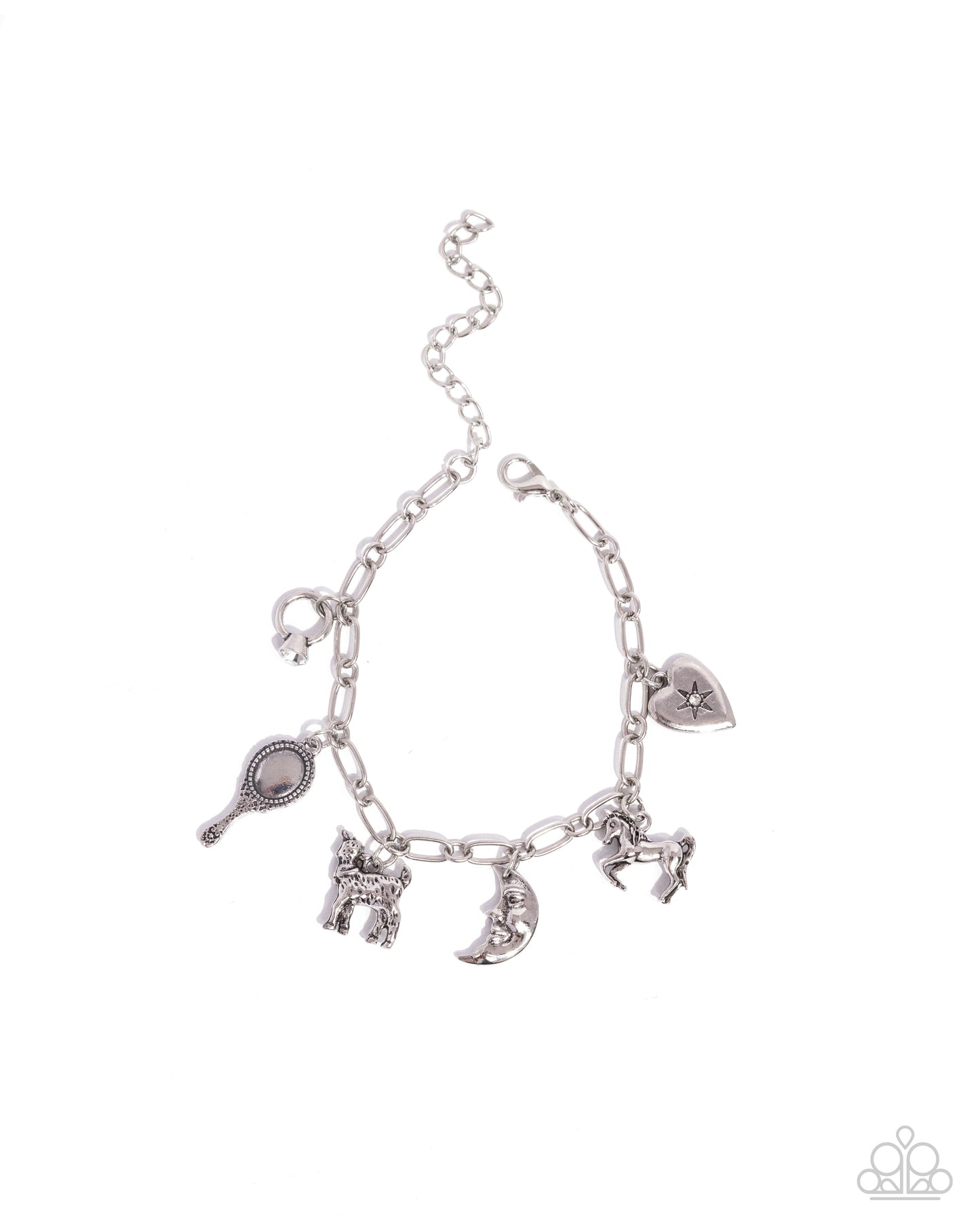 Hush Little Baby - Silver "Hush Little Baby" Inspired Charm Style Bracelet Paparazzi B2185