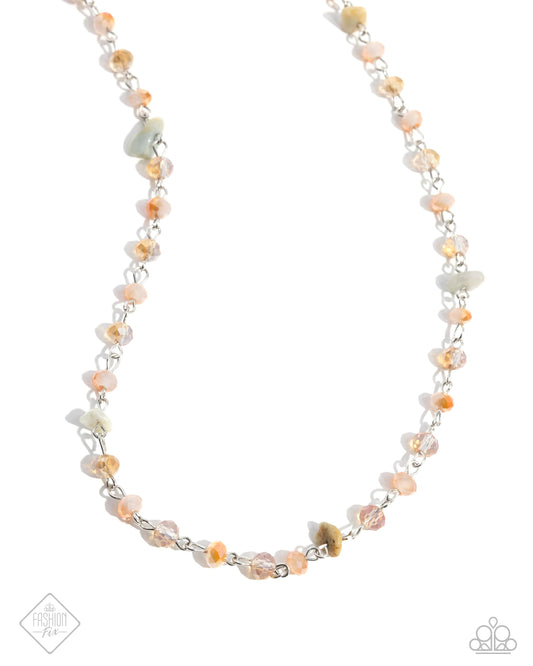 Sahara Strut - Multicolored Stone & Bead Necklace Simply Santa Fe Fashion Fix July 2024 Paparazzi N2878