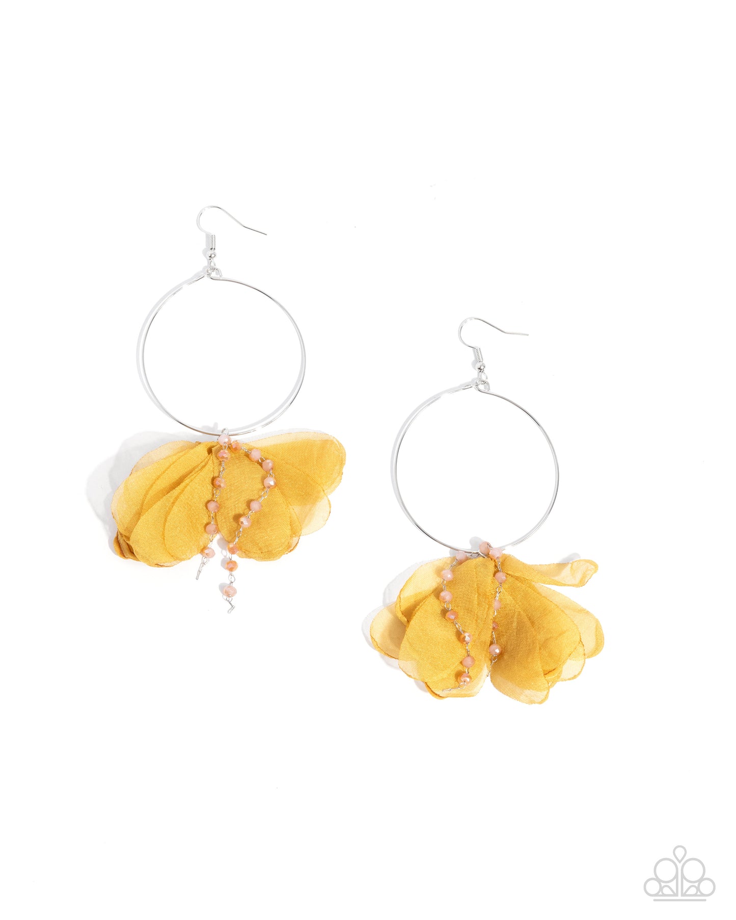 Perennial Perspective - Yellow Antiqued Flower Earring Paparazzi E2495