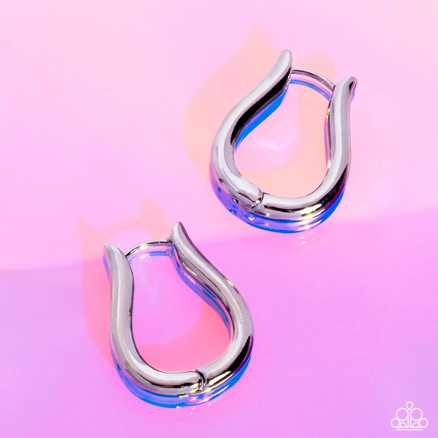 Generous Grace - Silver Horseshoe Like 3/4 Inch Hoop Santa Fe Style Earring Paparazzi E2428