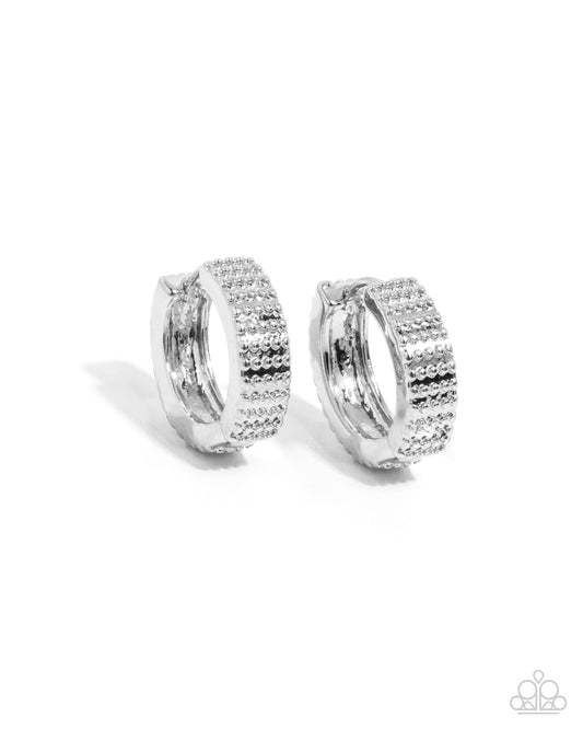 Paparazzi Join The Fun! - Silver 3/4 Inch Hinged Hoop Earring