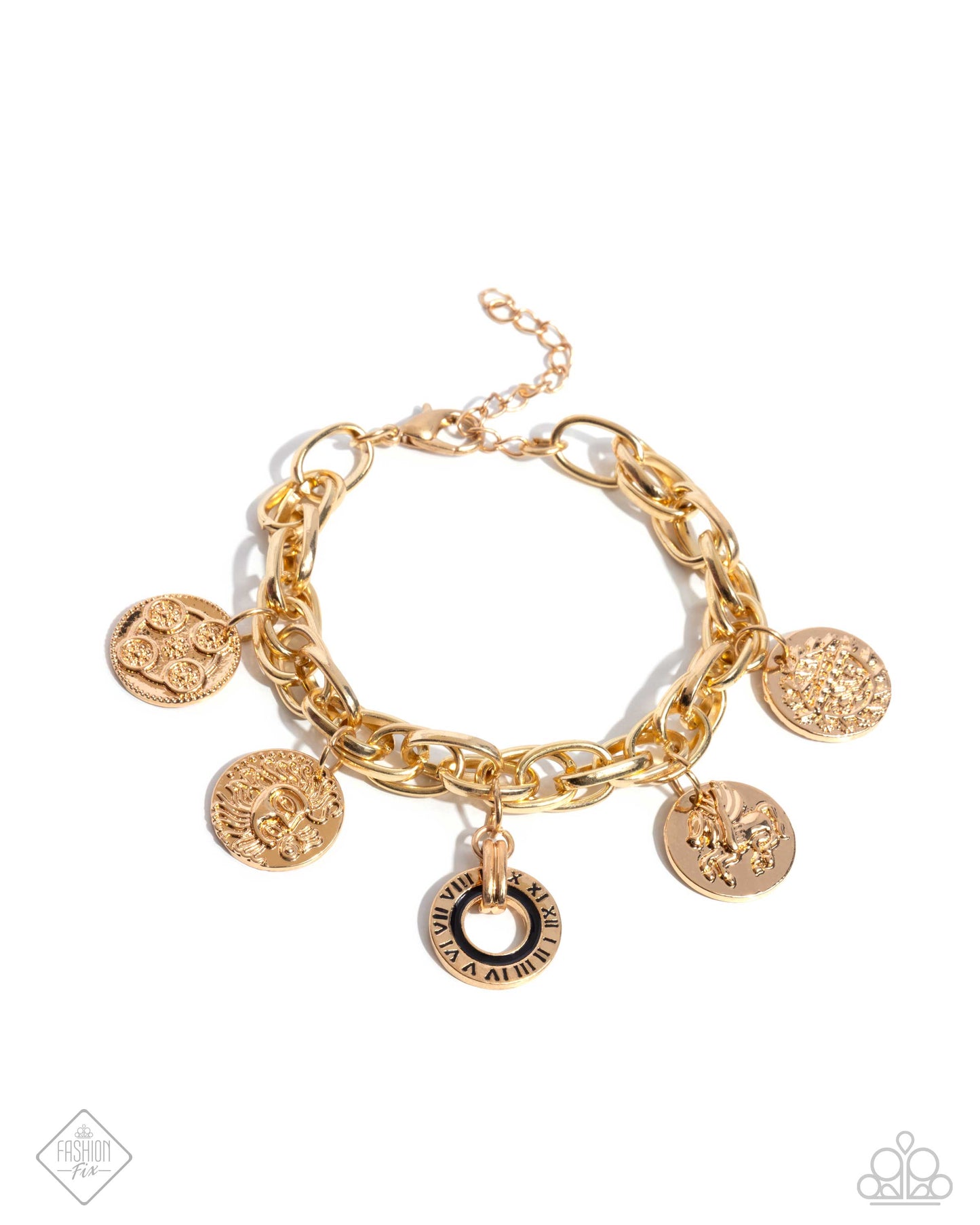 Delightful Declaration - Gold Coin Style Bracelet Sunset Sightings Fashion Fix September 2024 Paparazzi