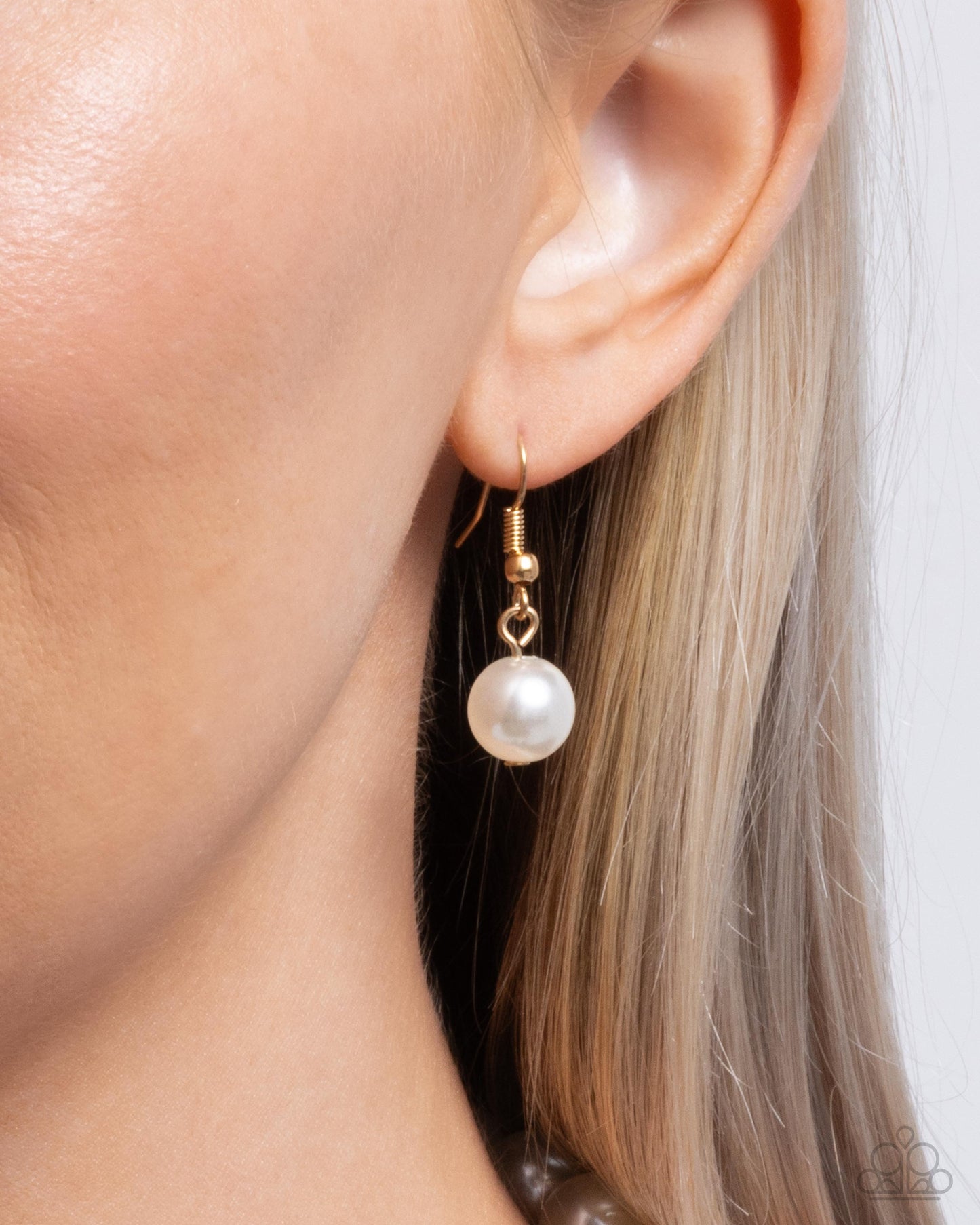 Prismatic Potential - Green, Blue, Purple Gem, Gold & White Pearl Necklace Paparazzi N2604