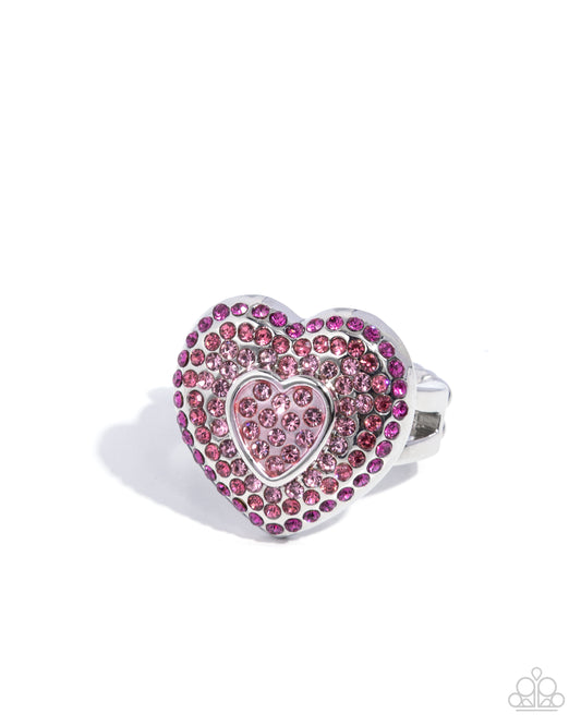 Paparazzi Radiant Resplendence - Pink Ombre' Fuchsia Rhinestone Ring R1392