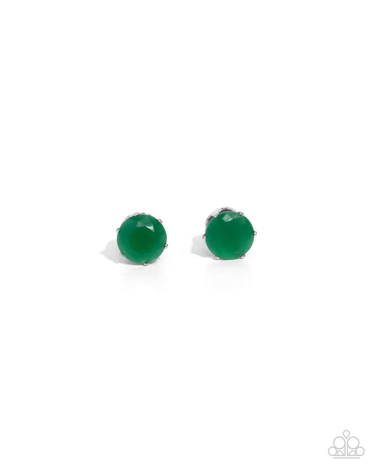 Simply Sublime - Green Cubic Zirconia Post Earring Paparazzi E2595