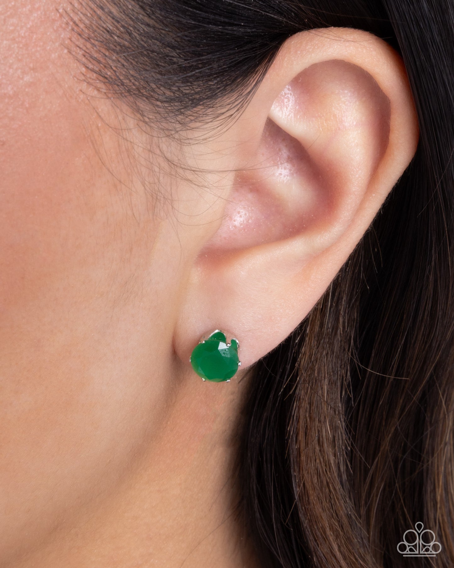 Simply Sublime - Green Cubic Zirconia Post Earring Paparazzi E2595