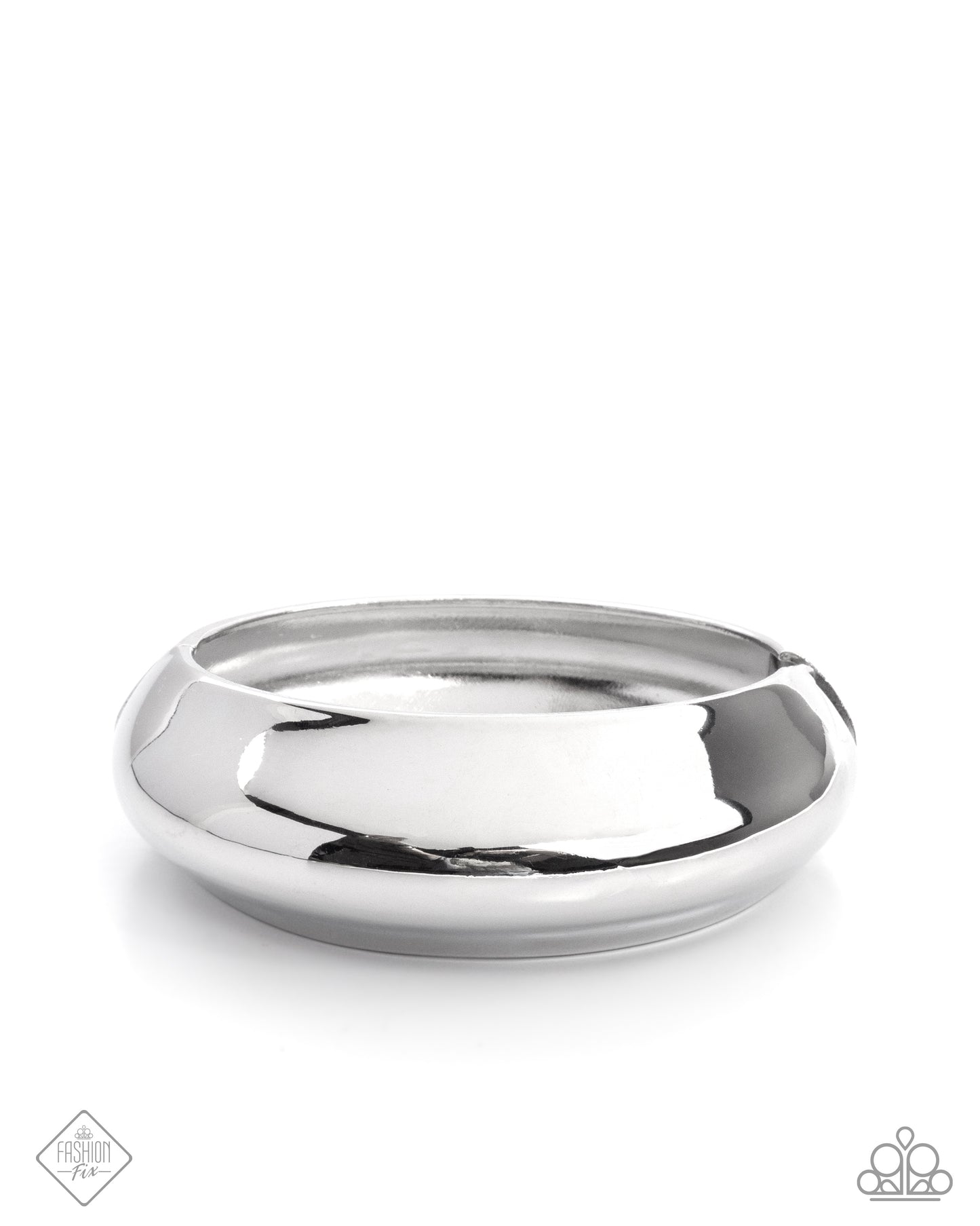Rainy Refulgence - Silver Hinge Bracelet Fashion Fix October 2024 Magnificent Musing Paparazzi B1853