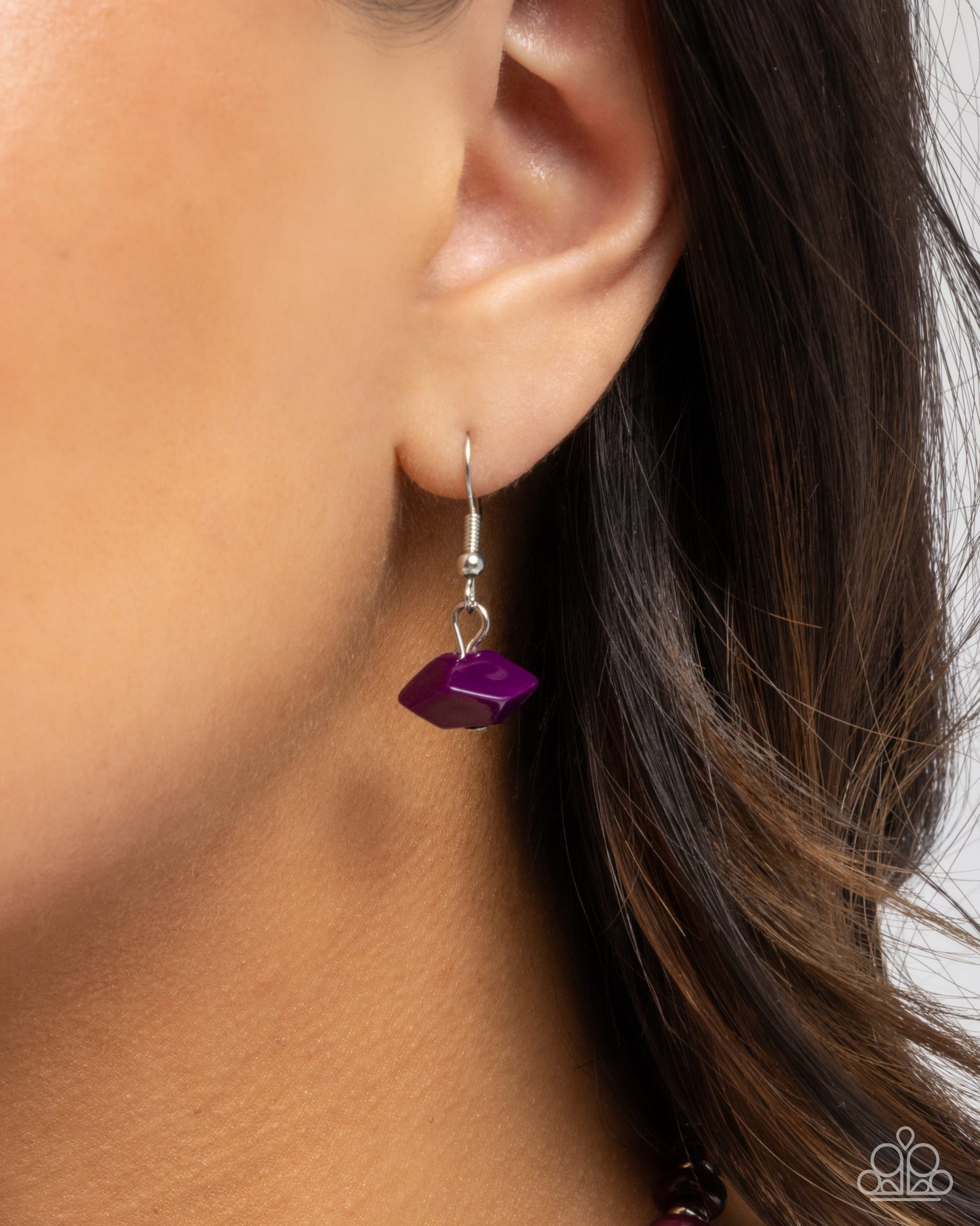 Swift Shimmer - Purple Transparent, Cloudy Plum Bead Necklace Paparazzi N2816