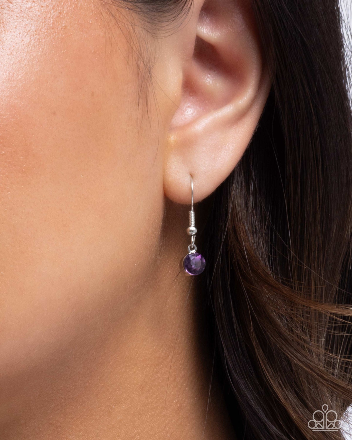 Perennial Promise - Purple & Amethyst Rhinestone, Champagne Gem Flower Necklace Paparazzi N3299