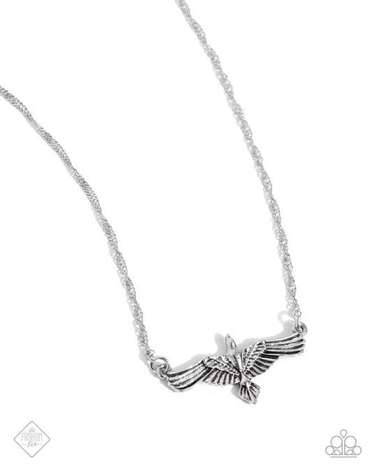 Eagle Exception - Silver Eagle Short Necklace Simply Santa Fe October 2024 Fashion Fix Paparazzi N3092