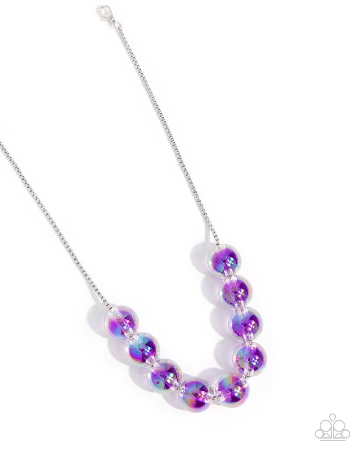 Iridescent Identity - Purple Vibrant Bubbly Bead Necklace Paparazzi N2997