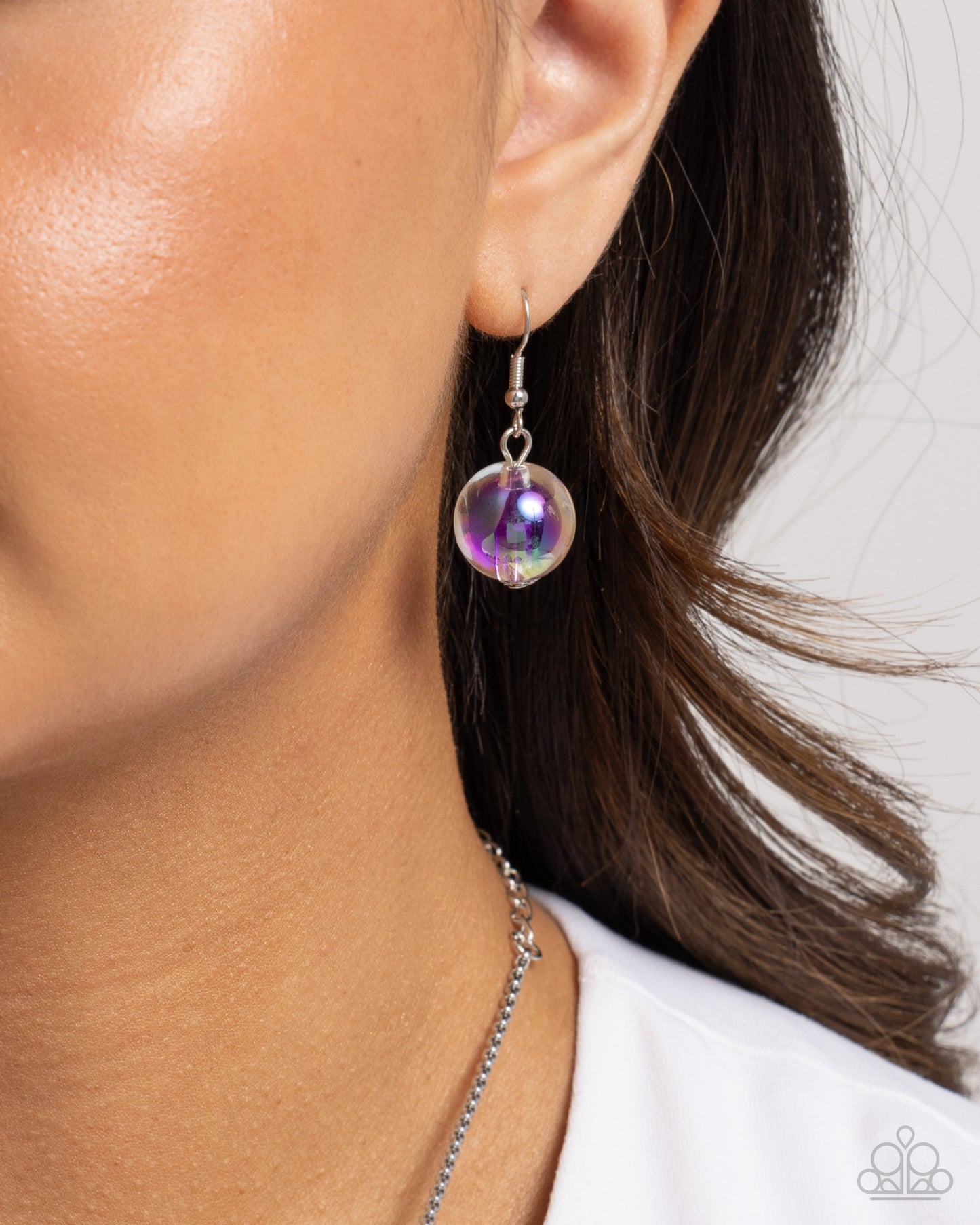 Iridescent Identity - Purple Vibrant Bubbly Bead Necklace Paparazzi N2997