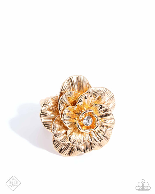 Grand Garden - Gold Flower Ring Glimpses Of Malibu January 2025 Fashion Fix Paparazzi R1050