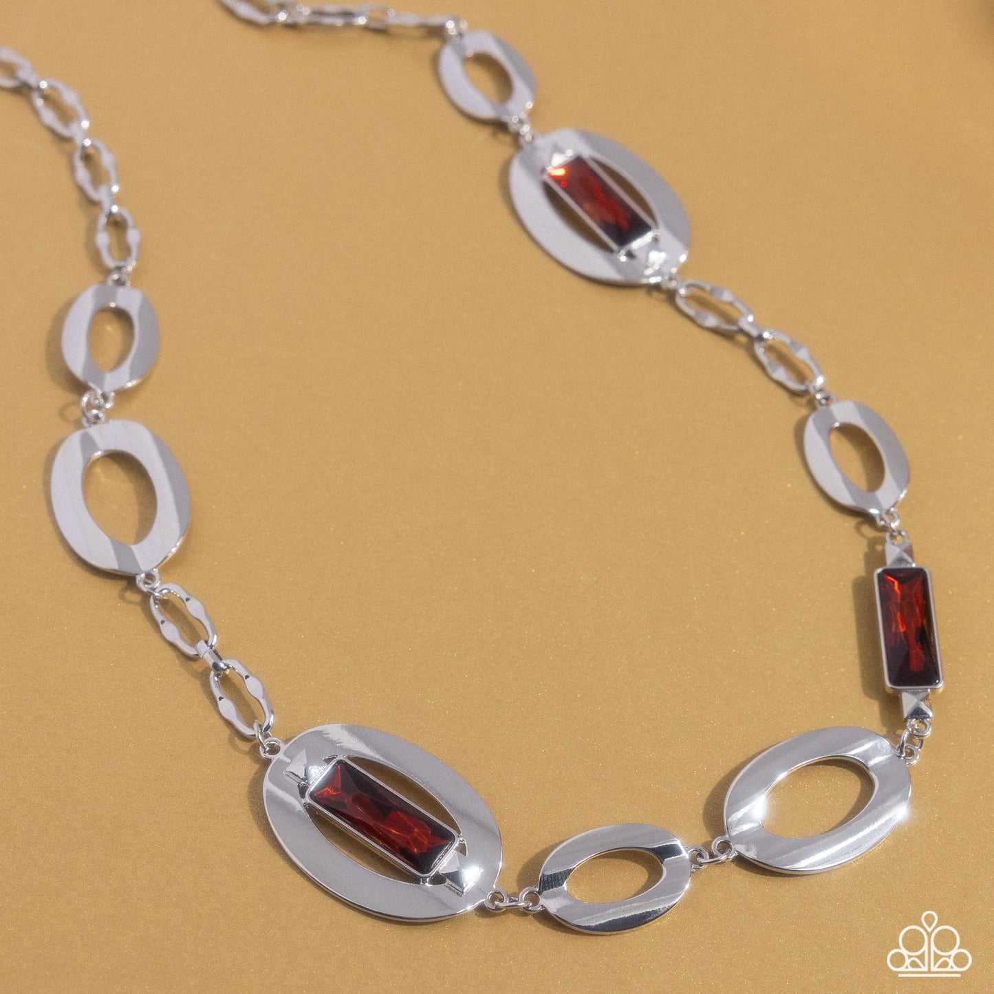 Big Fan of Yours - Brown Topaz Gem & Silver Necklace Paparazzi N2792