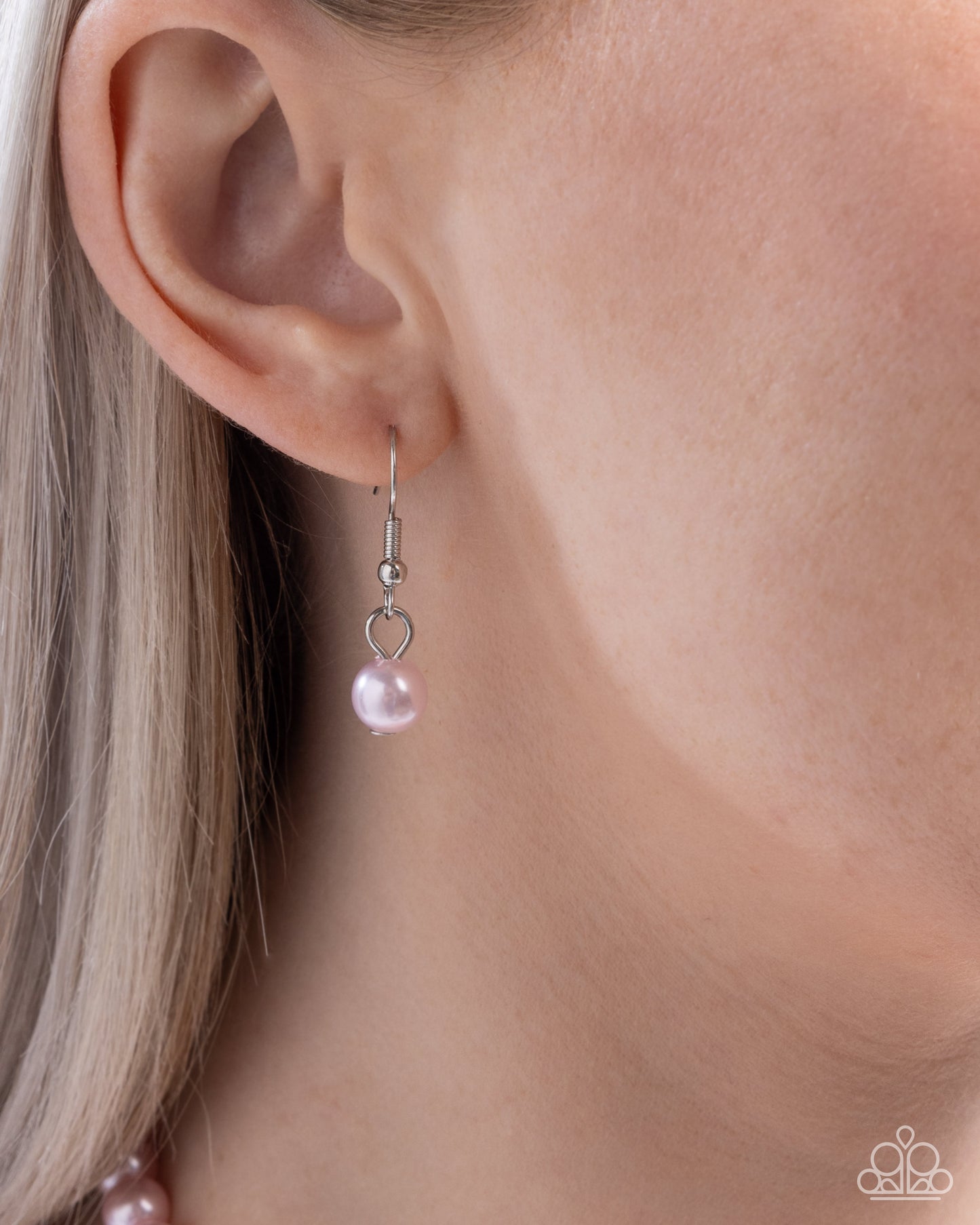 All Over TON - Pink - Baby Pink Pearl Flower Necklace Paparazzi