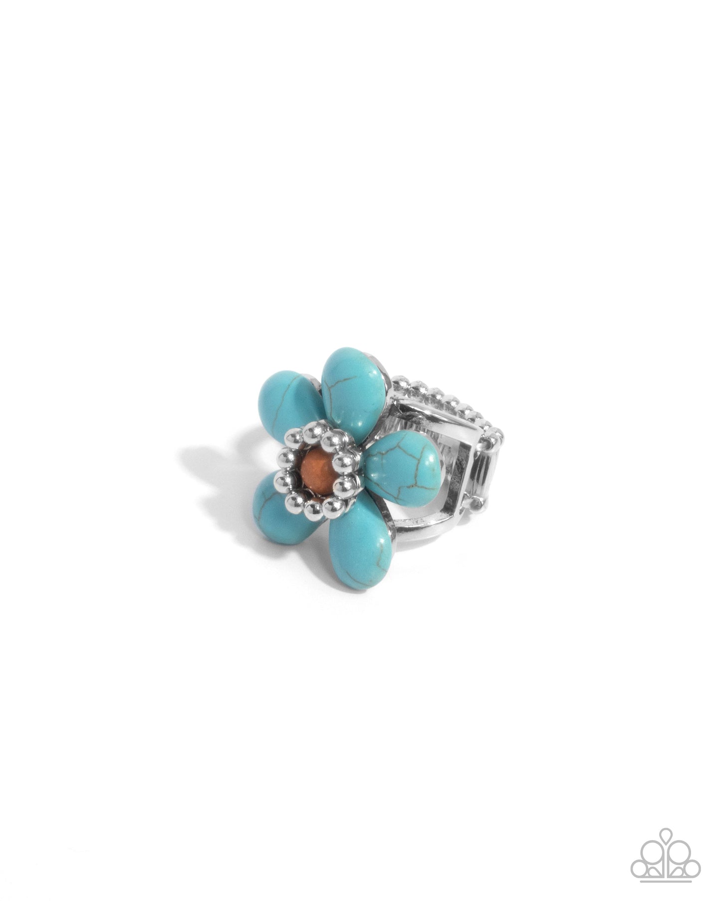 Stony Solidarity - Blue Turquoise Stone Santa Fe Style Ring Paparazzi R0895