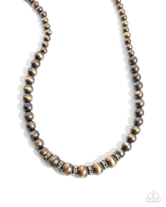 Complete Look Harmonious Hearth - Brass Necklace, Harmonious Hallmark - Brass Bracelet Paparazzi N3588