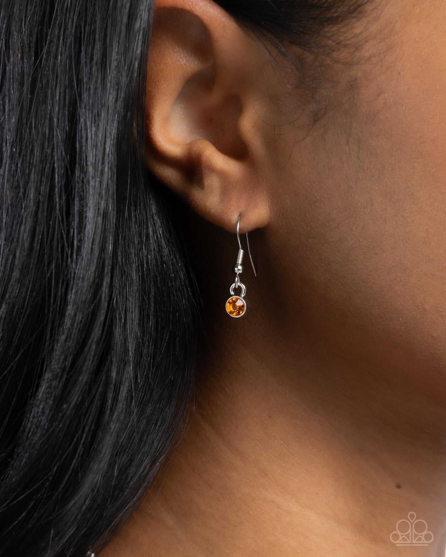 Basketball Balance - Orange Rhinestone Basketball I Love Basketball Necklace Paparazzi N2789