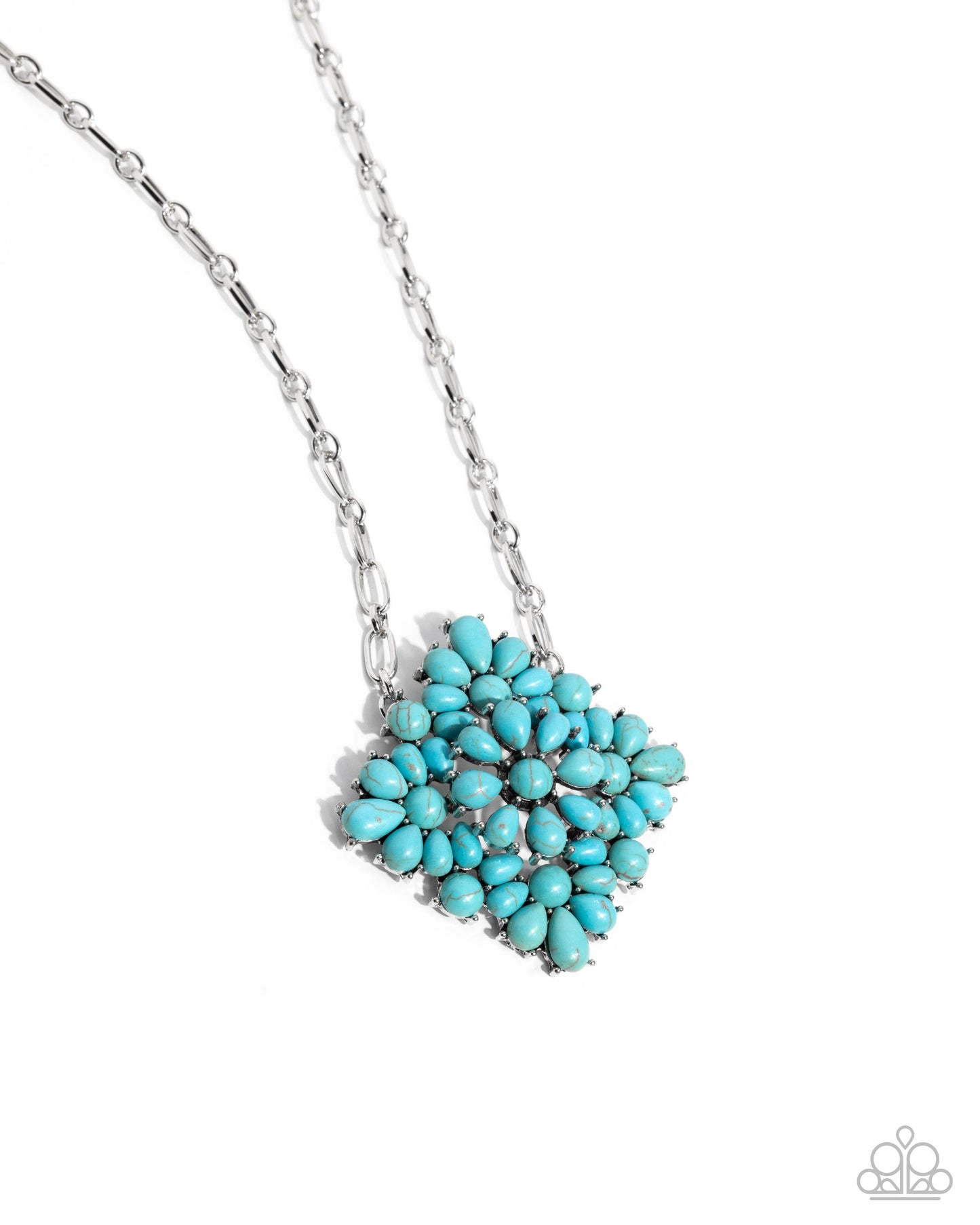 Stony Strength - Blue Turquoise Stone Santa Fe Style Necklace Paparazzi