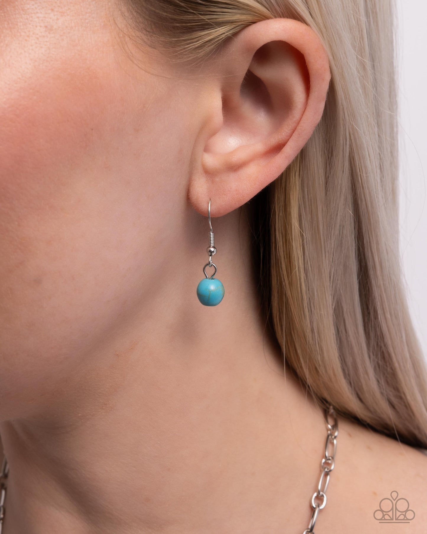 Stony Strength - Blue Turquoise Stone Santa Fe Style Necklace Paparazzi