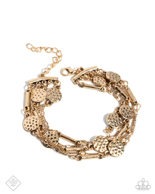 Coachella Construction - Gold Chain Bracelet Simply Santa Fe January 2025 Fashion Fix Paparazzi B2179