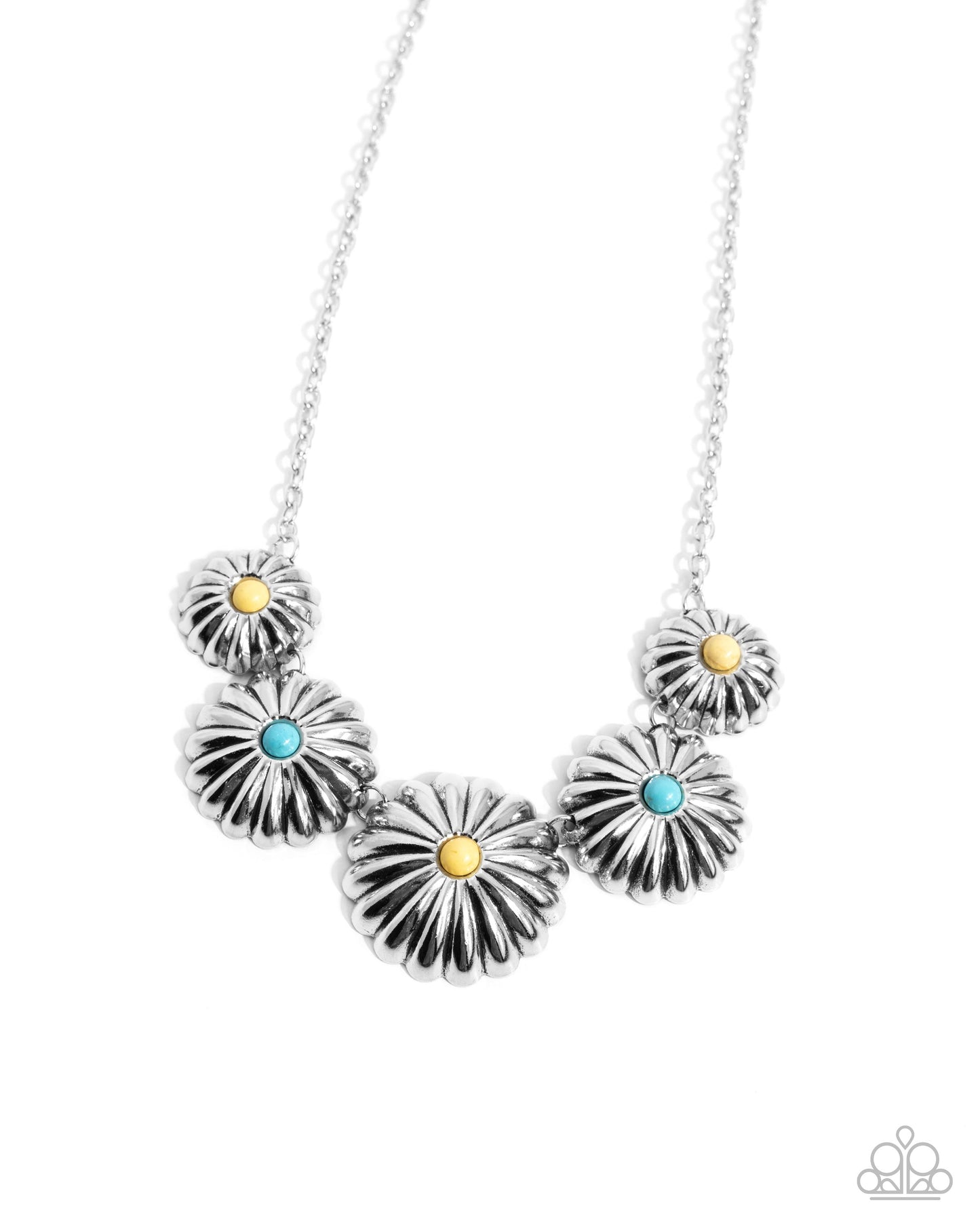 Complete Look Palm Tree Promenade Necklace & Palm Tree Promise Earring Set Santa Fe Style Paparazzi N3596