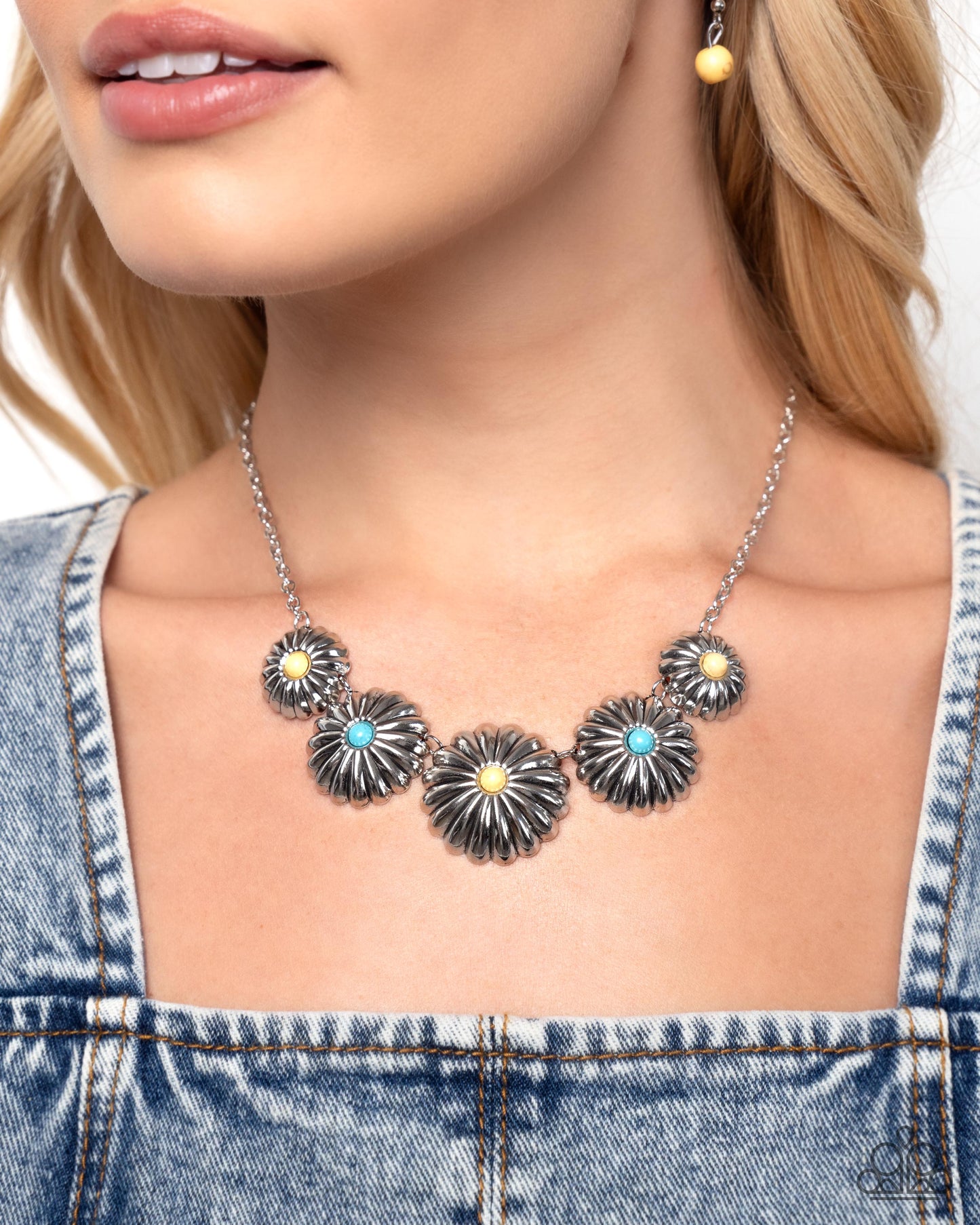 Complete Look Palm Tree Promenade Necklace & Palm Tree Promise Earring Set Santa Fe Style Paparazzi N3596