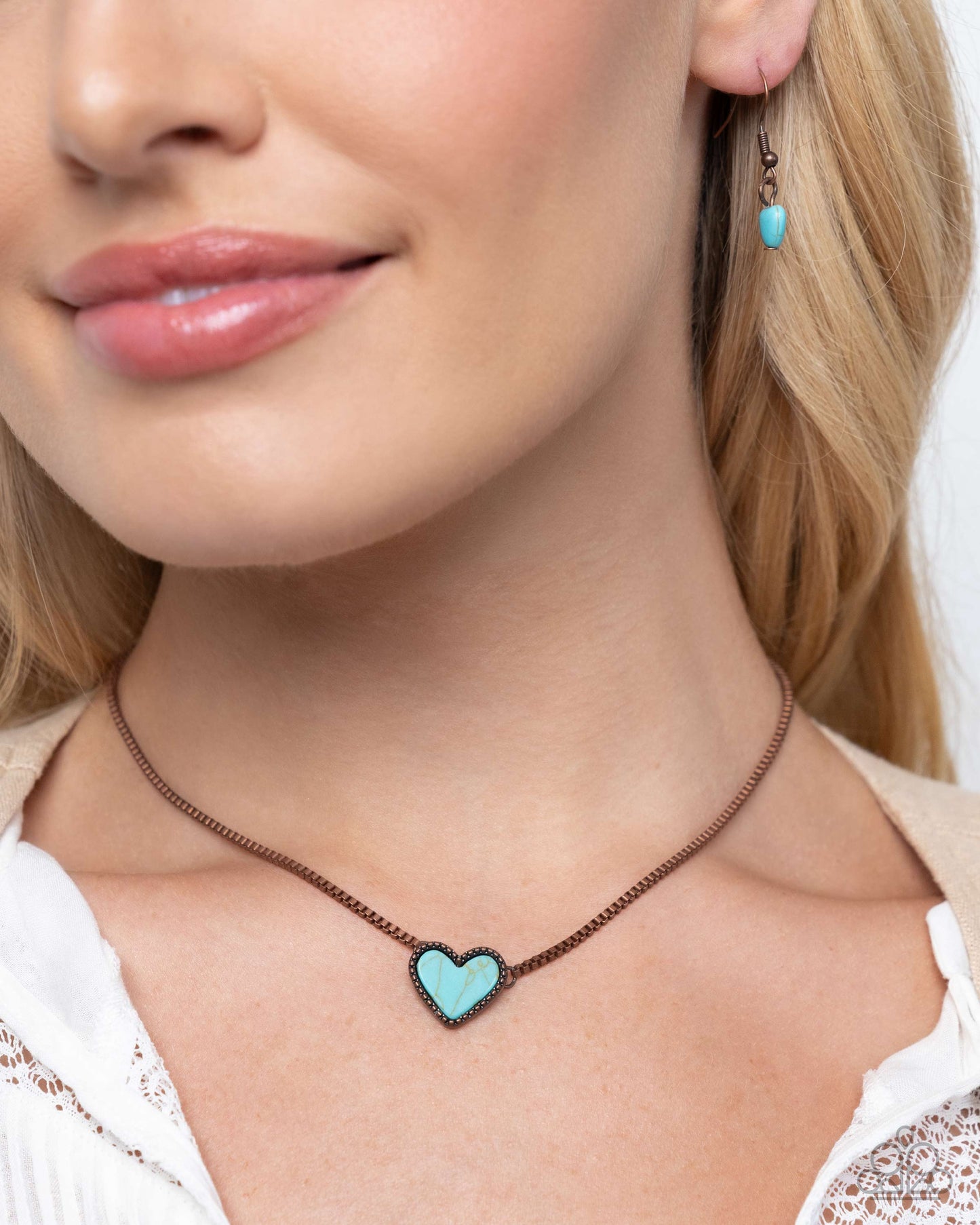 Complete Look: Courting Calypso Necklace, Courting California Bracelet, & Courting Color Earring 3 Piece Set Santa Fe Style Paparazzi