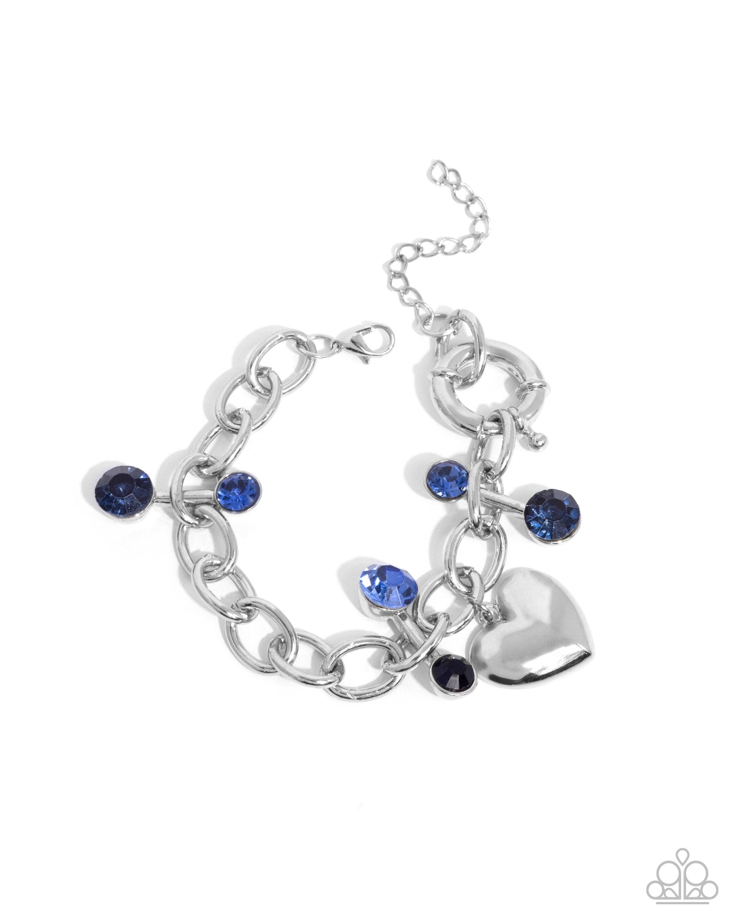 Complete Look Seesaw Statement Blue Montana Light Sapphire Rhinestone Necklace & Seesaw Shimmer Blue Bracelet Paparazzi