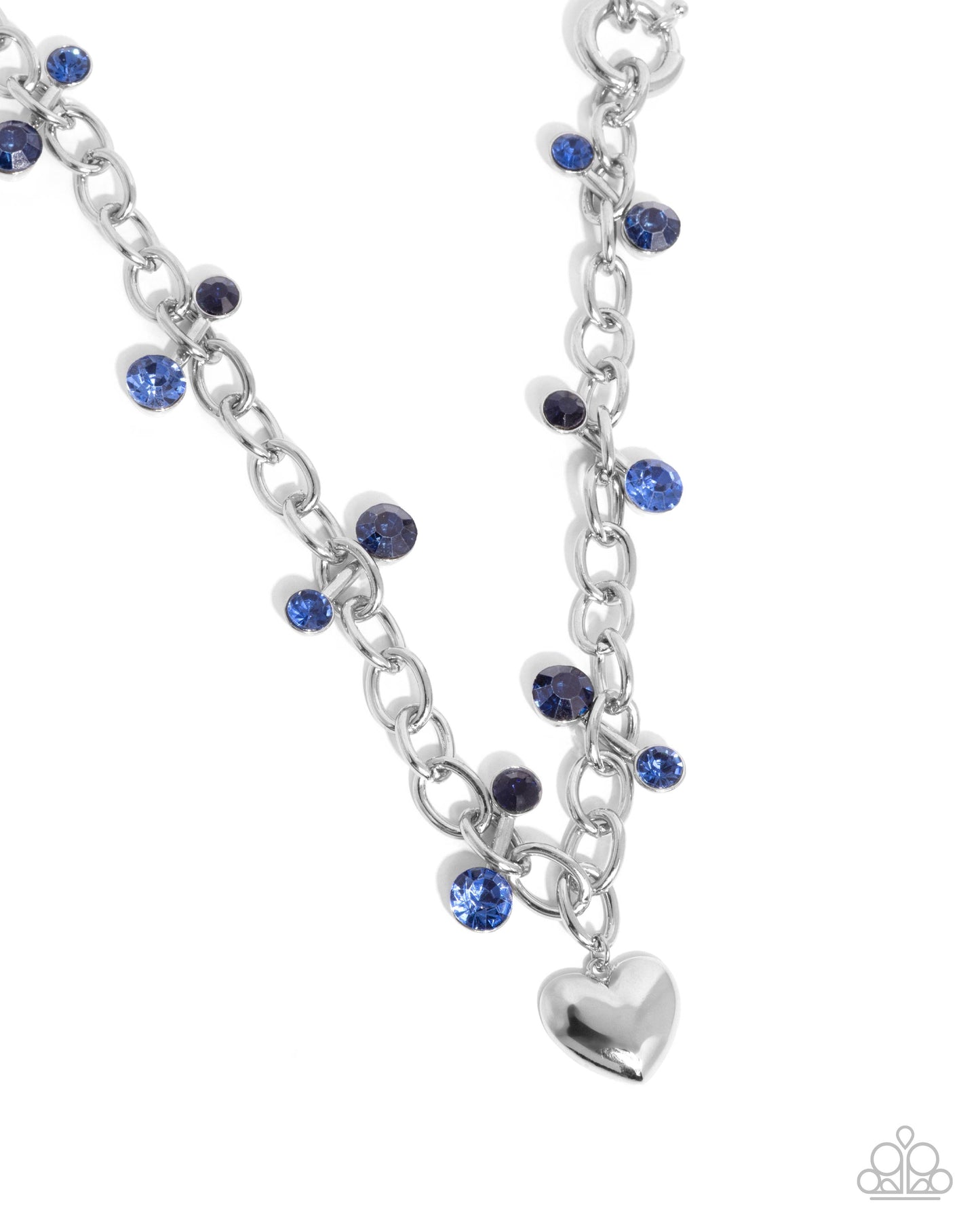 Complete Look Seesaw Statement Blue Montana Light Sapphire Rhinestone Necklace & Seesaw Shimmer Blue Bracelet Paparazzi