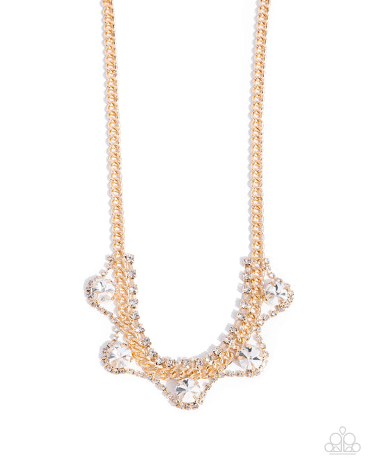 Complete Look - Never Enough Elegance Gold Necklace & Ceaseless Chic Gold Earring Paparazzi N3499